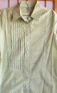 Banana Republic, Green and White Button Down